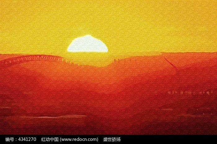 日落风景画