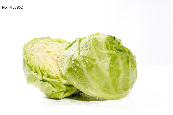 切开的绿色圆白菜图片,高清大图_水果蔬菜素材