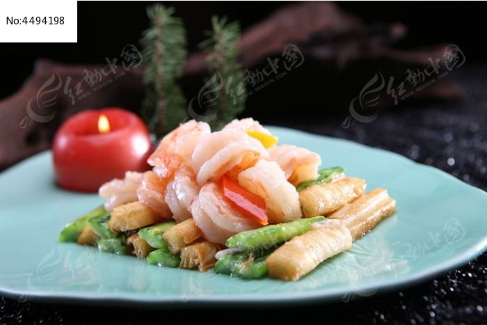 丝瓜油条炒虾仁图片,高清大图_中国菜系素材
