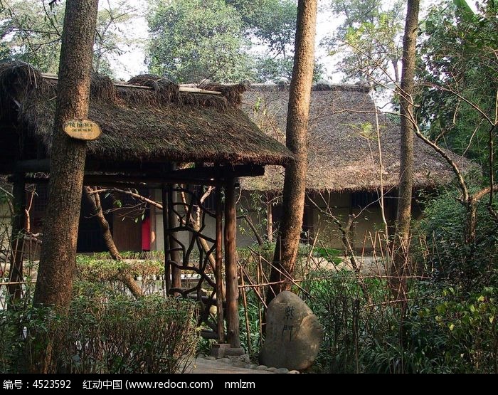 杜甫草堂茅屋景观