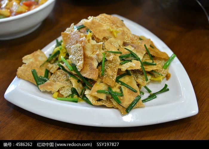 韭菜鸡蛋炒烧饼