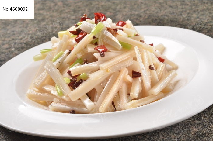 凉拌莲菜丝图片,高清大图_中国菜系素材