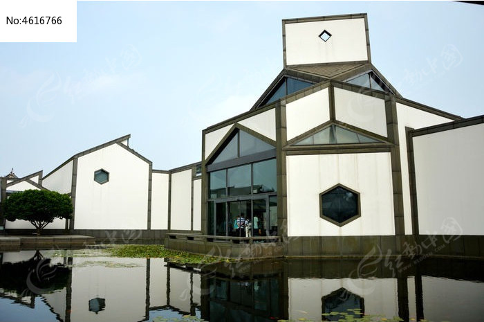 苏州博物馆几何形状建筑