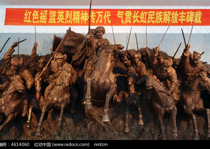 内蒙古骑兵群雕图片,高清大图