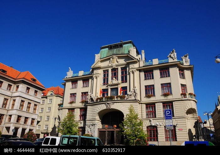 布拉格街边的房子图片,高清大图_城市风光素材