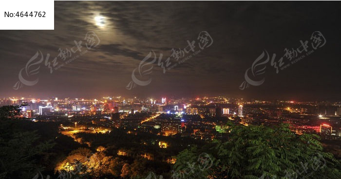 陕西宝鸡夜景高清图片下载_红动网