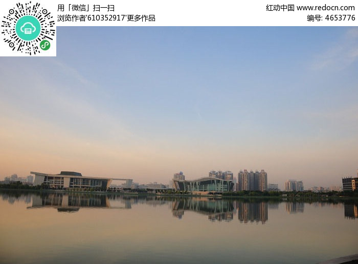 武汉天空下的城市倒影图片,高清大图_天空云彩