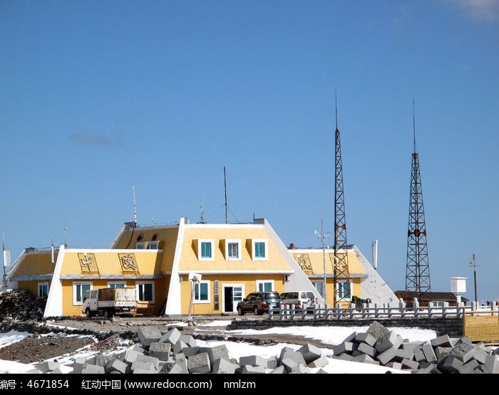 长白山山顶的气象站图片,高清大图_建筑摄影素