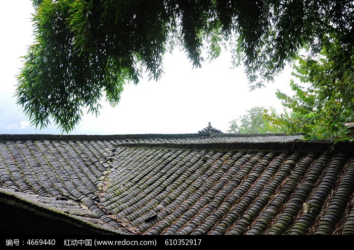 宜昌三峡山里人家的房顶