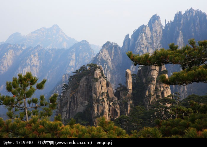 黄山奇峰高清图片下载_红动中国