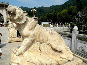 生老虎右侧全身雕塑清福陵石像生老虎右侧全图雕塑清福陵石像生老虎