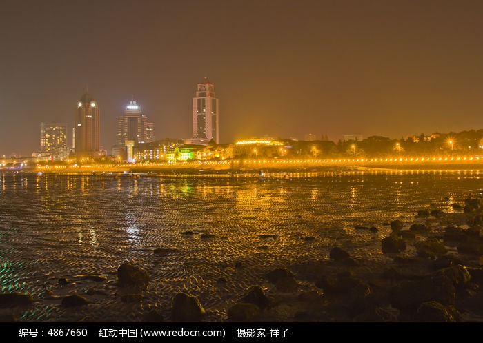 海边的夜景高清图片下载_红动网