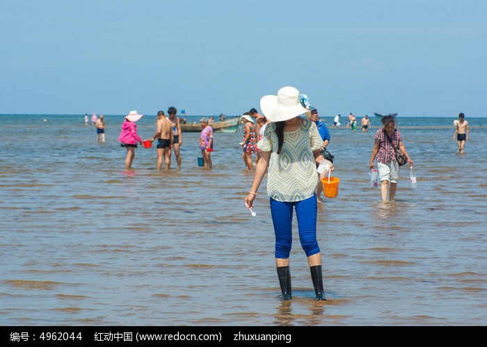 赶海姑娘