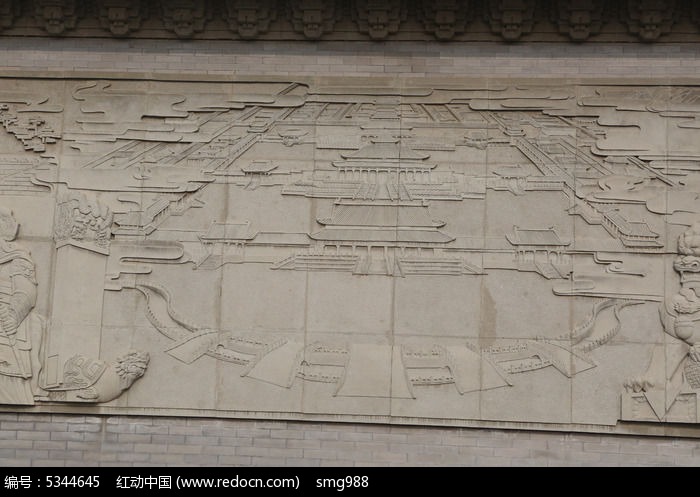 壁刻中国古代文明故宫背景墙图片图片