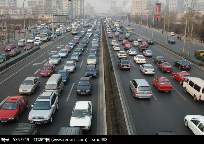 北京三环路上川流不息的车流图片,高清大图_道路交通素材