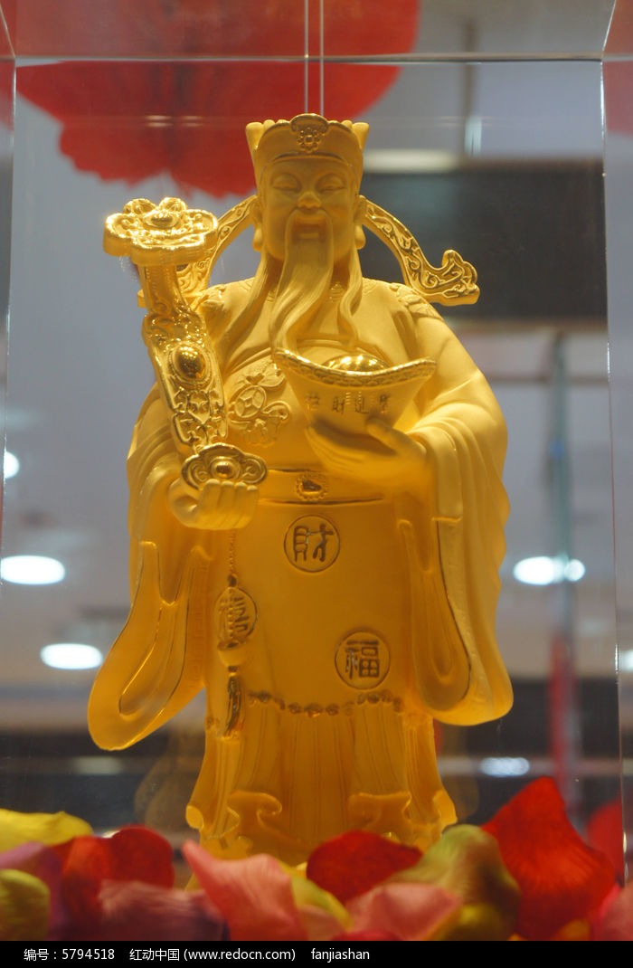 黄金财神雕像