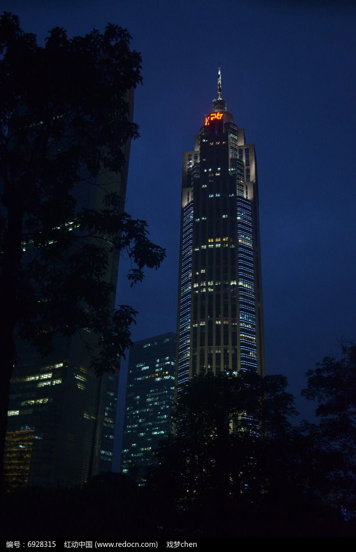 高楼大夏夜景风光图片