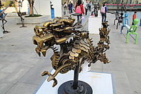 铜雕中国龙