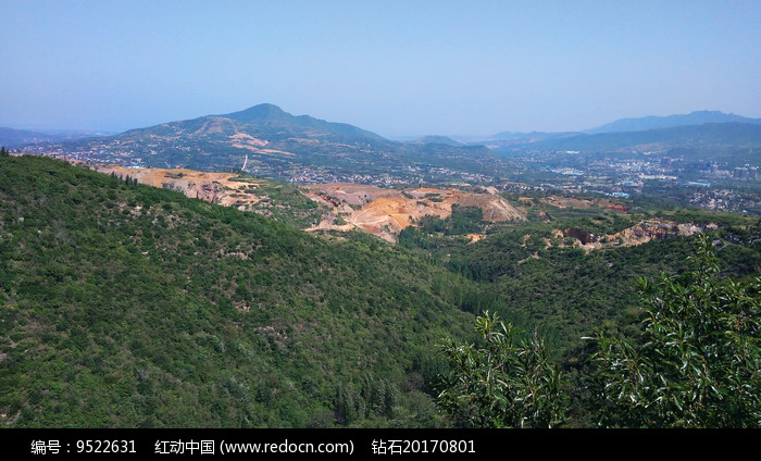 采矿破坏的山岭