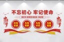 不忘初心党建文化墙标语