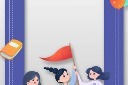 儿童节拍照框模板