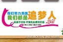 我们都是追梦人企业文化墙设计图片