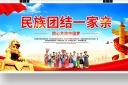 民族团结一家亲展板