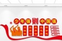 校园党员少年强则中国强 文化墙图片