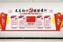 红色大型党员活动室装饰背景墙