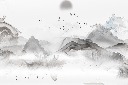 江海渔船山水装饰画