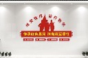 传承红色基因文化墙模板图片