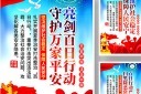 简约百日行动党建展板图片