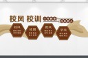 简约校训校风文化墙设计图片