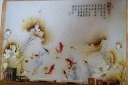 荷花鱼装饰背景