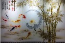 竹报平安背景雕刻图