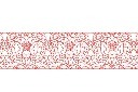 红色腰花纹理装饰移门图案