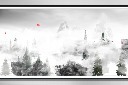 云雾景色山水背景装饰画