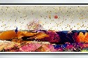 彩色颜料组合装饰画