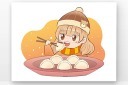立冬吃饺子元素图片