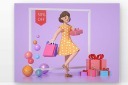 双十一C4D购物人物元素图片