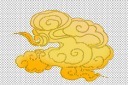 春节金色祥云元素模板