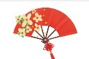 春节一把扇子元素模板