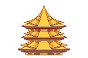 春节古建筑古塔素材