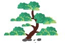 春节一棵松树元素模板