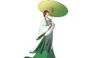 打伞少女图片