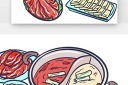 原创火锅装饰食物元素