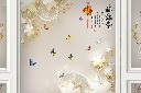 浮雕花朵背景墙