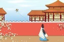 立春红墙人物插画模板