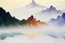瀑布装饰画