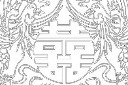 抽象圆形花纹雕刻图案